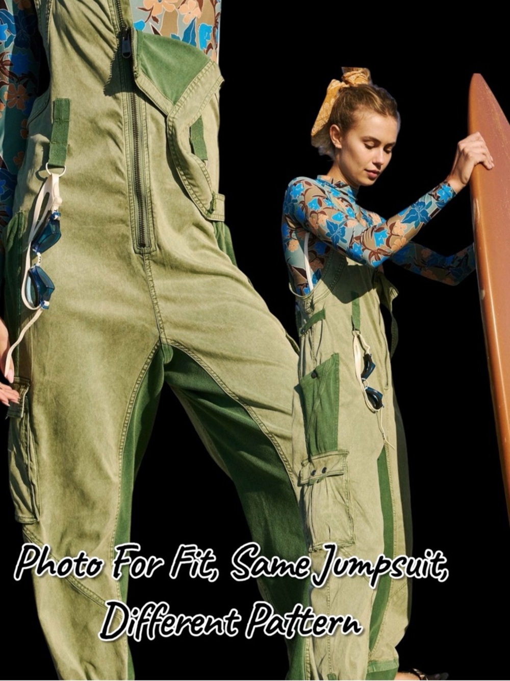 FP Movement Fast Track Onesie Jumpsuit in Trippy Green Design. Size Small - Picture 2 of 15